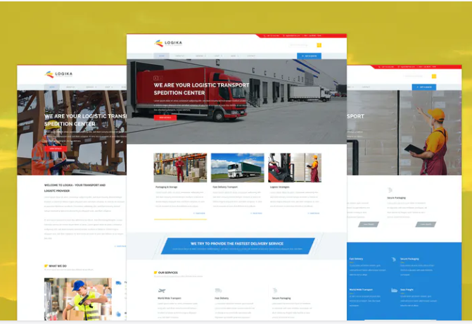 Logika - Logistic & Transport PSD template
