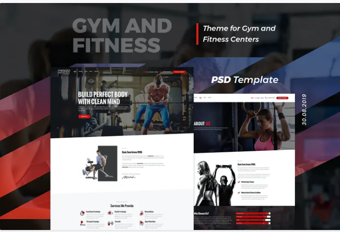 Maco | Gym and Fitness PSD Template