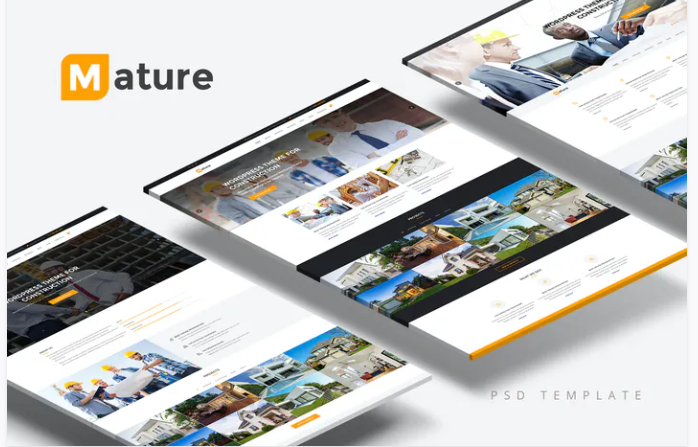 Mature — Building & Construction PSD Template