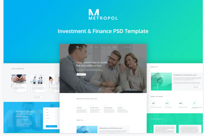 Metropol - Investment & Finance PSD Template