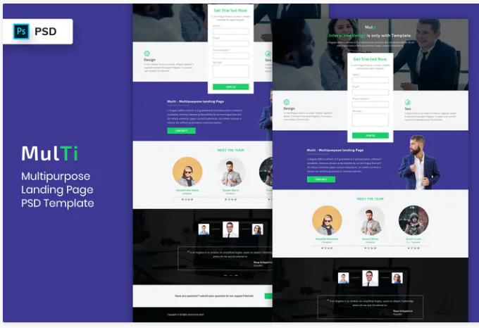 Multipurpose - Landing Page PSD Template-04