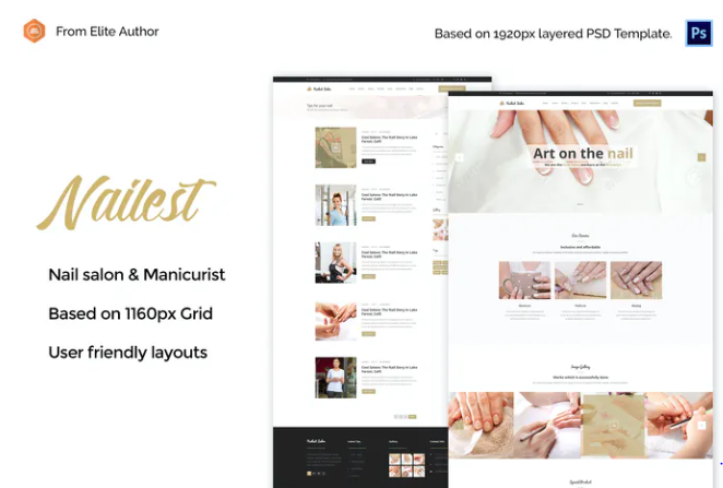 Nail salon - Manicurist PSD Template