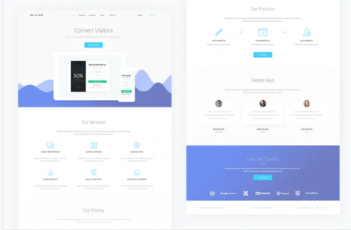 Reclient — Popup Service PSD Template reclient —popup service psd template