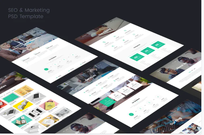 SEO, Digital Marketing PSD Template