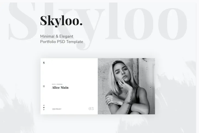 Skyloo - Minimal & Elegant Portfolio PSD Template