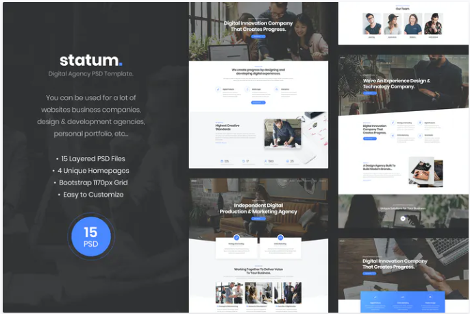 Statum - Digital Agency PSD Template