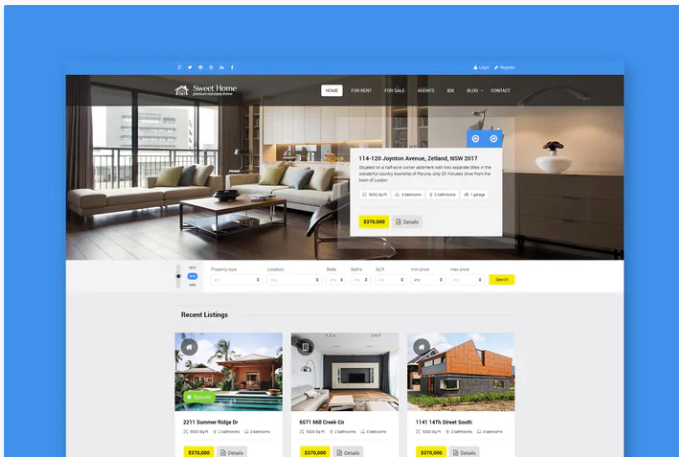Sweet Home - Real Estate PSD Template