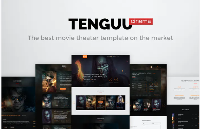 Tenguu Cinema - Movie Theater PSD Template