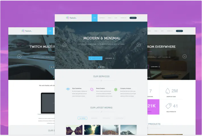 Twitch - Corporate PSD Template