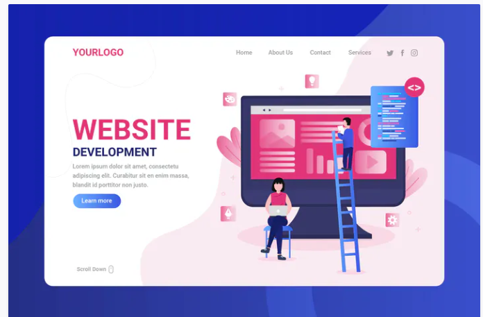 PSD Website Development - Landing Page