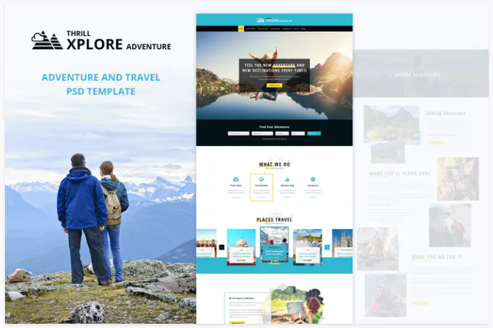 Xplore - Adventure and Travel PSD Template