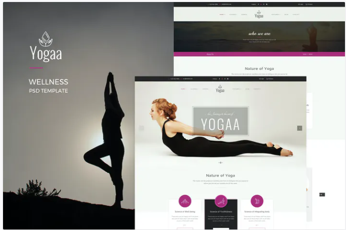 Yogaa – Wellness PSD Template