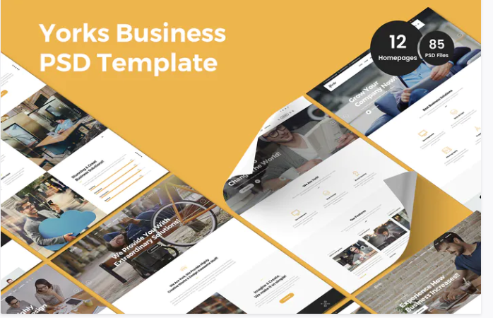Yorks - Business Multi-Purpose PSD Template