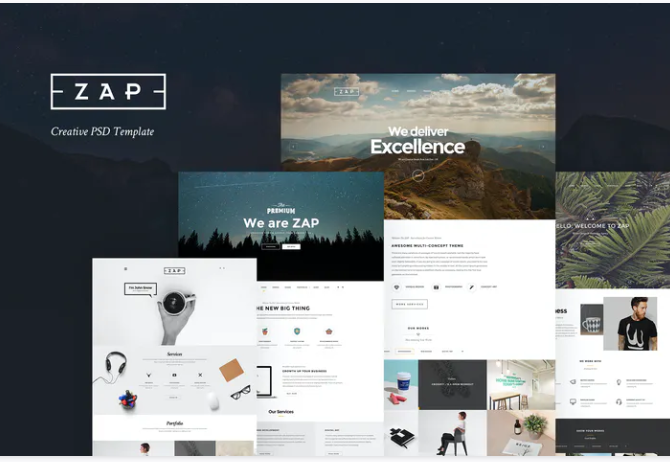 ZAP - Creative PSD Template