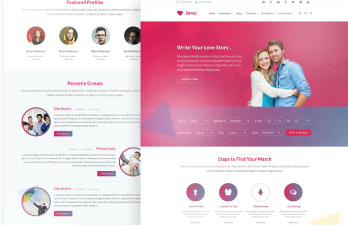 Zawaj - Dating PSD Template