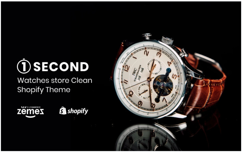 1Second - Watches store eCommerce Clean Shopify Theme