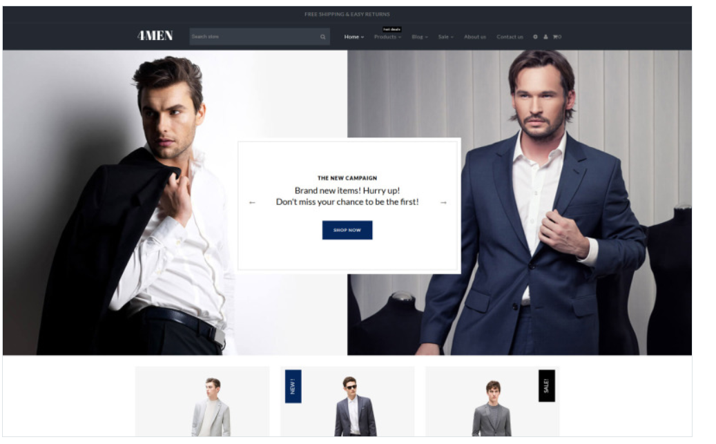 4Men - Men's Fashion Shopify Theme