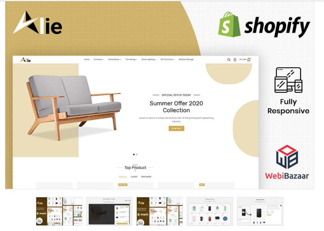 Alie - Best Furniture Shopify Theme