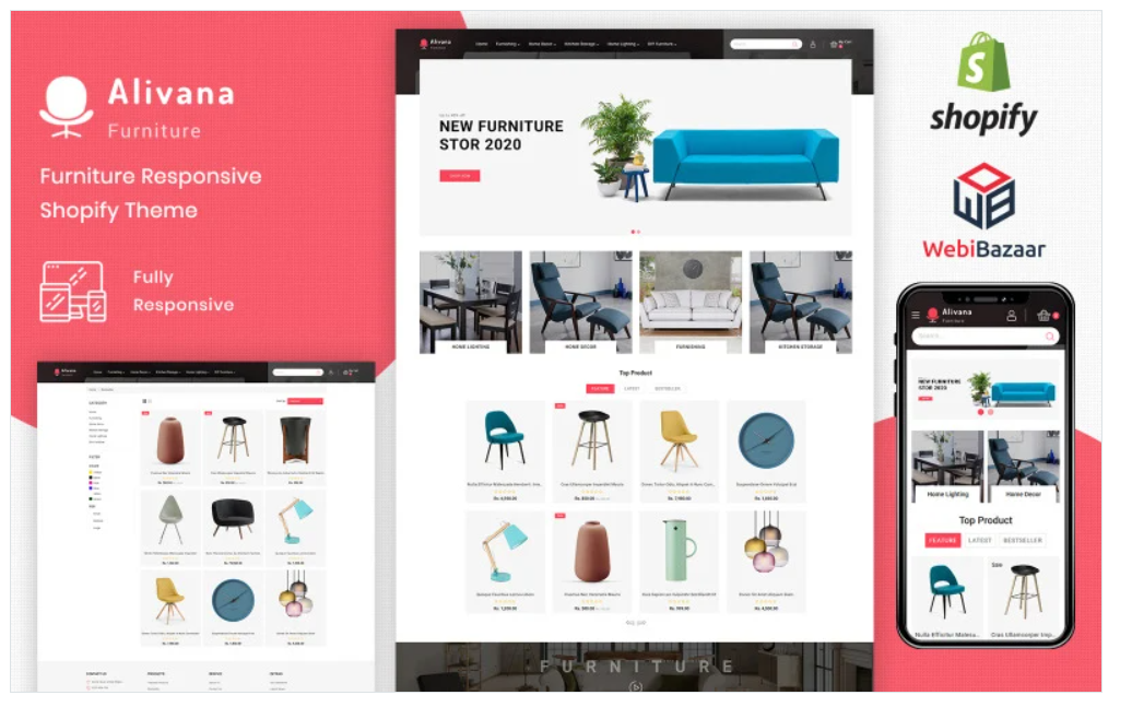 Alivana - Interior Decor and Lights Shopify Theme