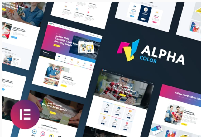 Product Image - AlphaColor – Design & Printing Elementor Template Kit