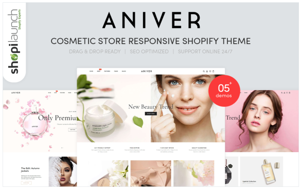 Aniver - Cosmetic Store Responsive Shopify Theme