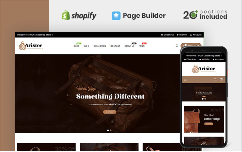 Aristoc Bags & Fashion Store Shopify Theme