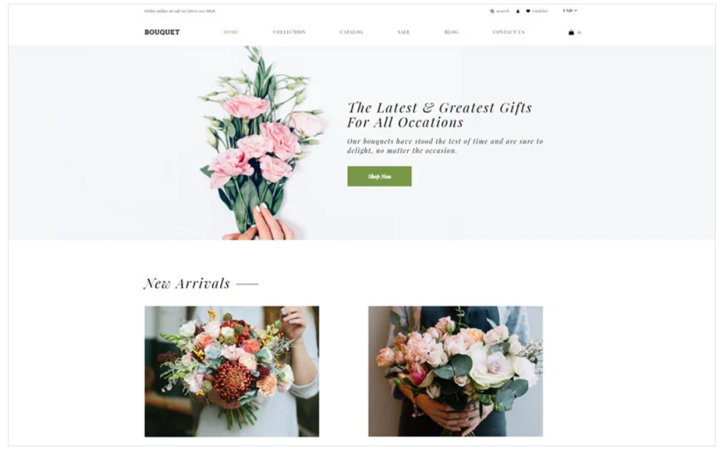Bouquet - Flower Shop E-commerce Modern Shopify Theme