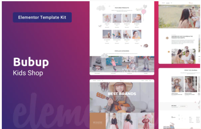 Bubup — Kids Store & Baby Shop Elementor Template Kit