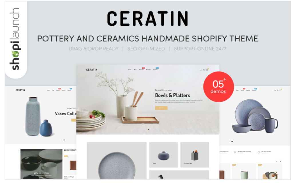 Ceratin - Pottery and Ceramics Handmade Shopify Theme