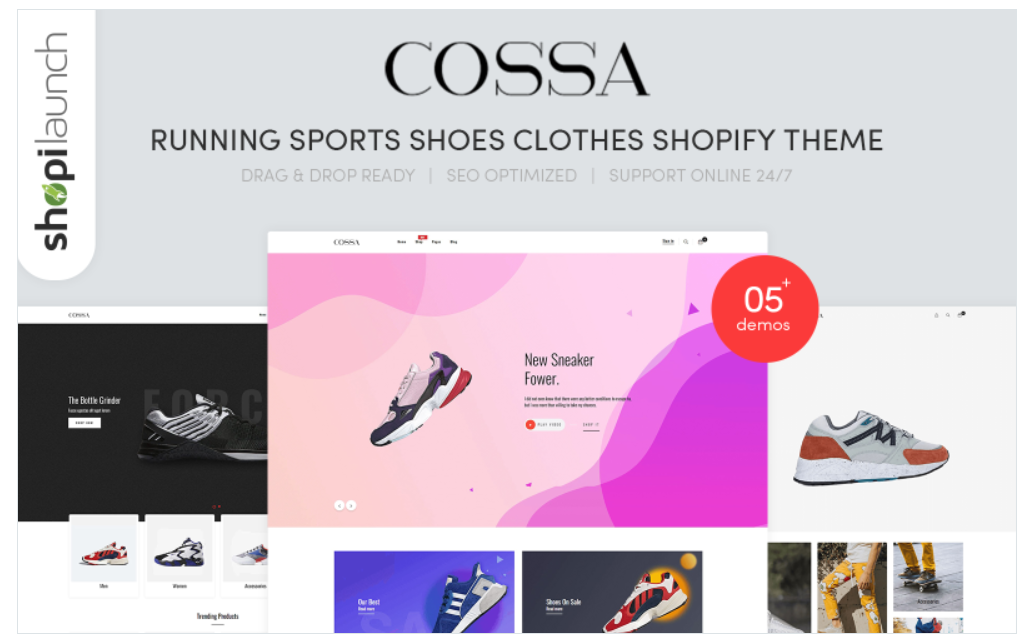 Cossa - Running Shoes, Sports Shoes & Clothes Shopify Theme