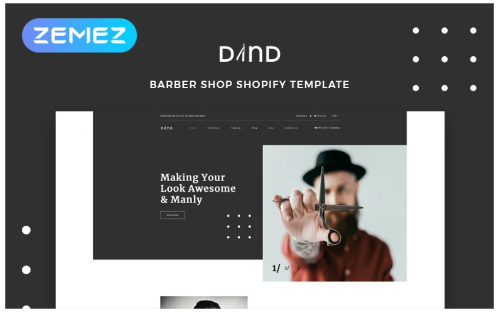 Dand - Hair Salon Multipage Modern Shopify Theme