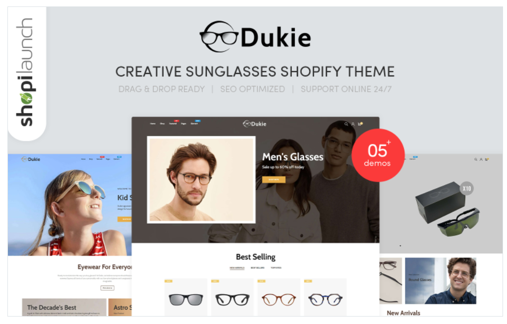 Dukie - Creative Sunglasses Responsive Shopify Theme