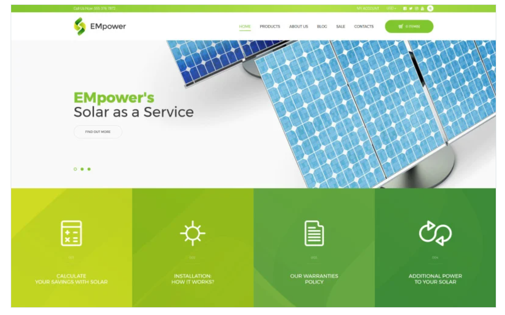 EMpower - Solar Energy Shopify Theme