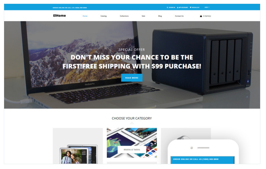 ElHome - Electronics Store Clean Shopify Theme