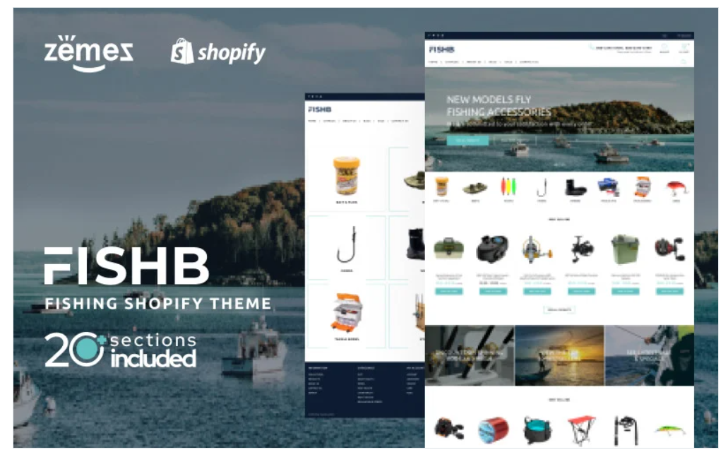 FishB - Shopify Fishing Website Design Template Shopify Theme