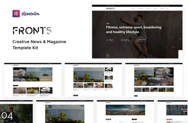 Product Image - FrontFive – Creative News & Magazine Template Kit Product Image - FrontFive – Creative News & Magazine Template Kit