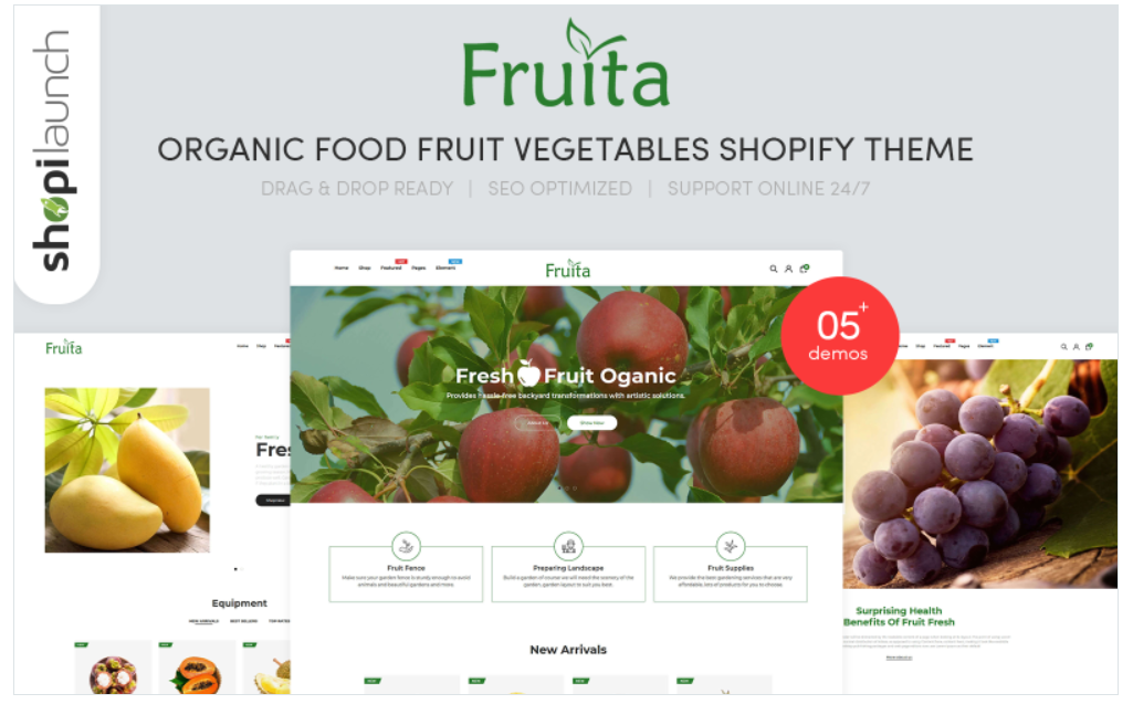 Fruita - Organic Food Fruit Vegetables Shopify Theme