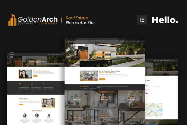 GoldenArch - Real Estate Elementor Template Kit