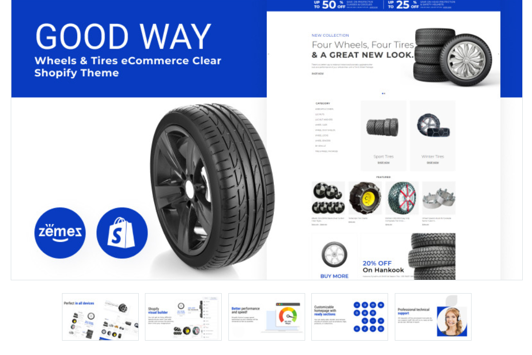 Good Way - Wheels & Tires eCommerce Clear Shopify Theme
