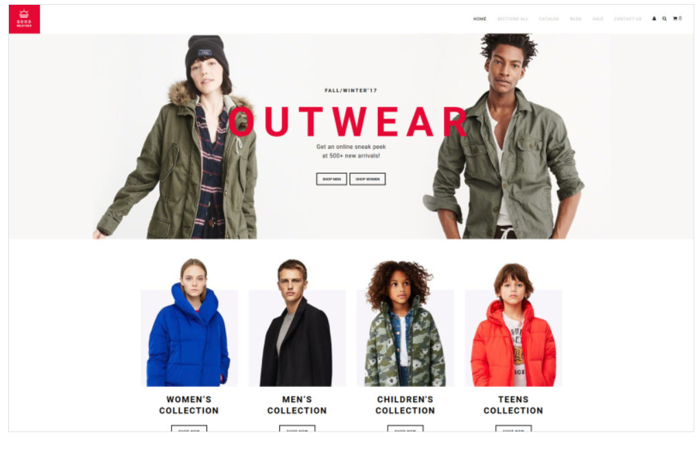 GoodWeather - Outdoor Clothing Shopify Theme