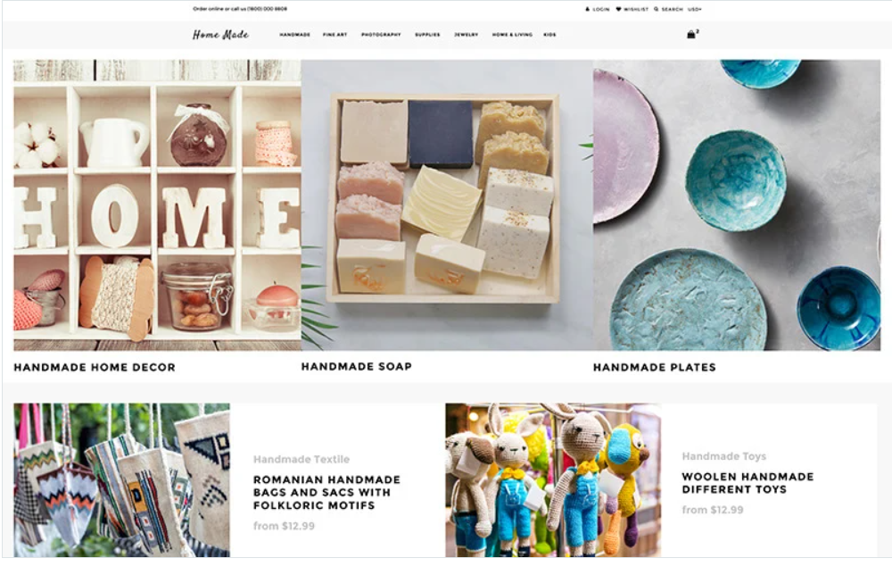 Home Made - Hobbies & Crafts Multipage Clean Shopify Theme