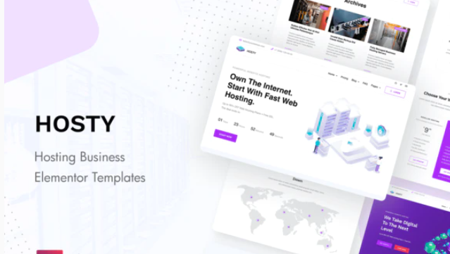 Hosty - Hosting Services Elementor Template Kit