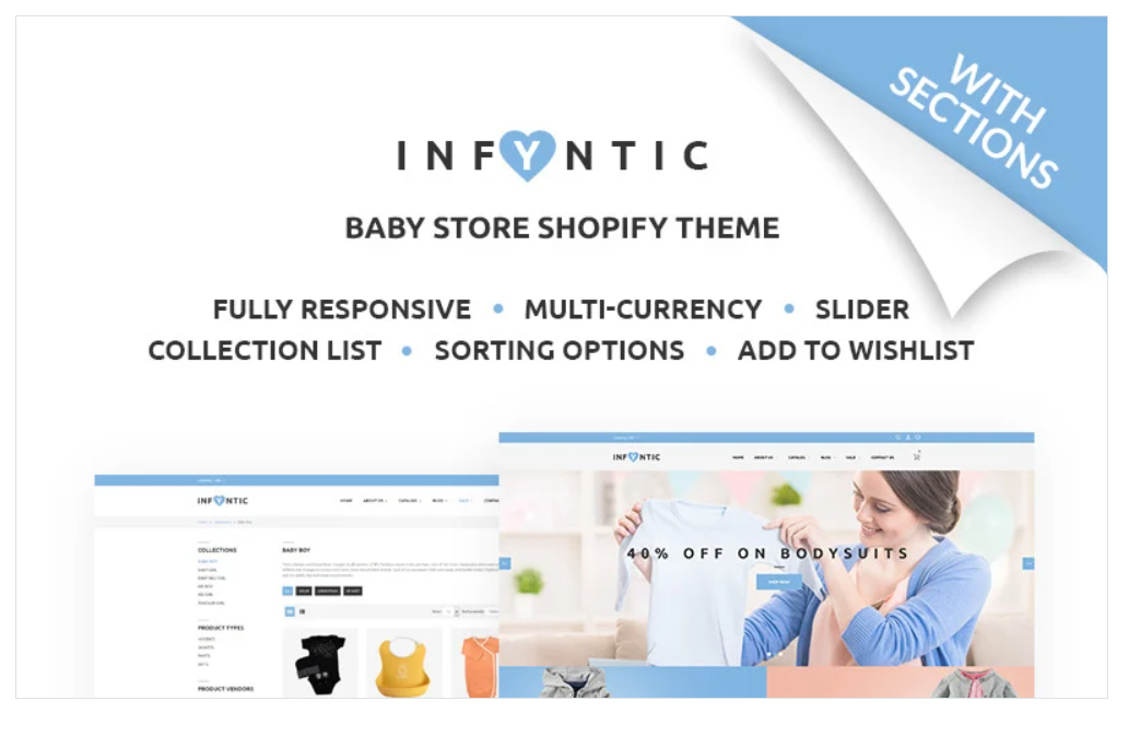 INFYNIC - Calm Baby Clothing Online Shop Shopify Theme
