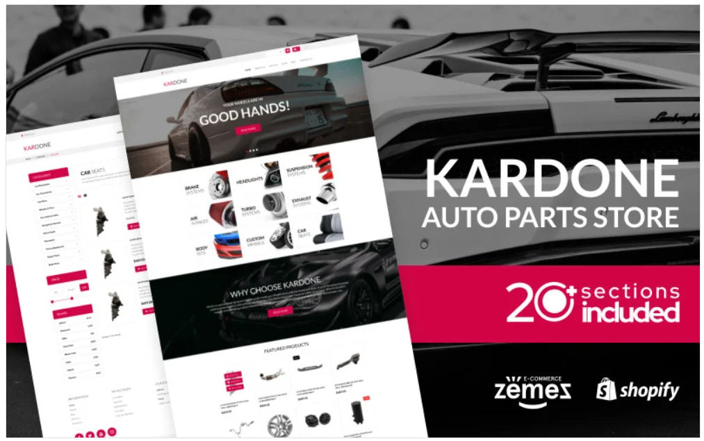 Kardone Auto Parts Store Template Shopify Theme