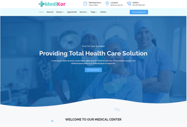 Medikor - Medical Healthcare Elementor Template Kit