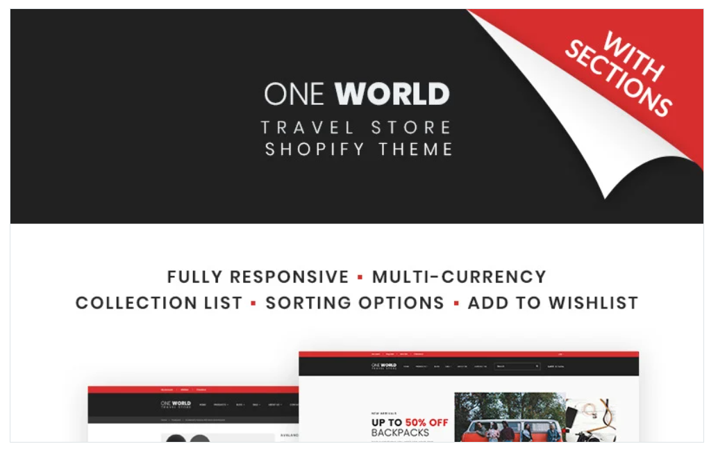 One World - Travel Store Shopify Theme