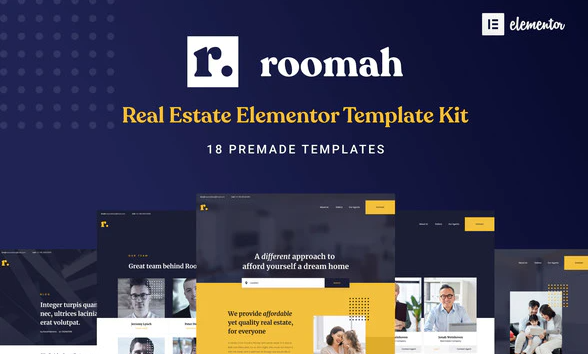 Roomah - Real Estate Agent Elementor Template Kit