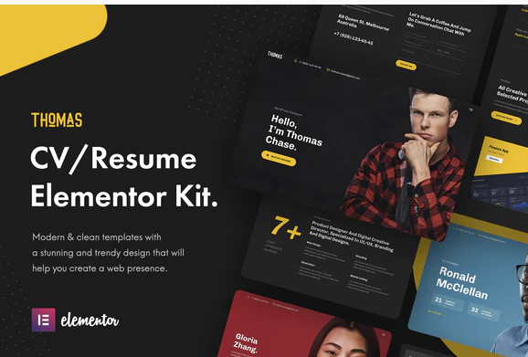 Thomas - CV/Portfolio Elementor Template Kit