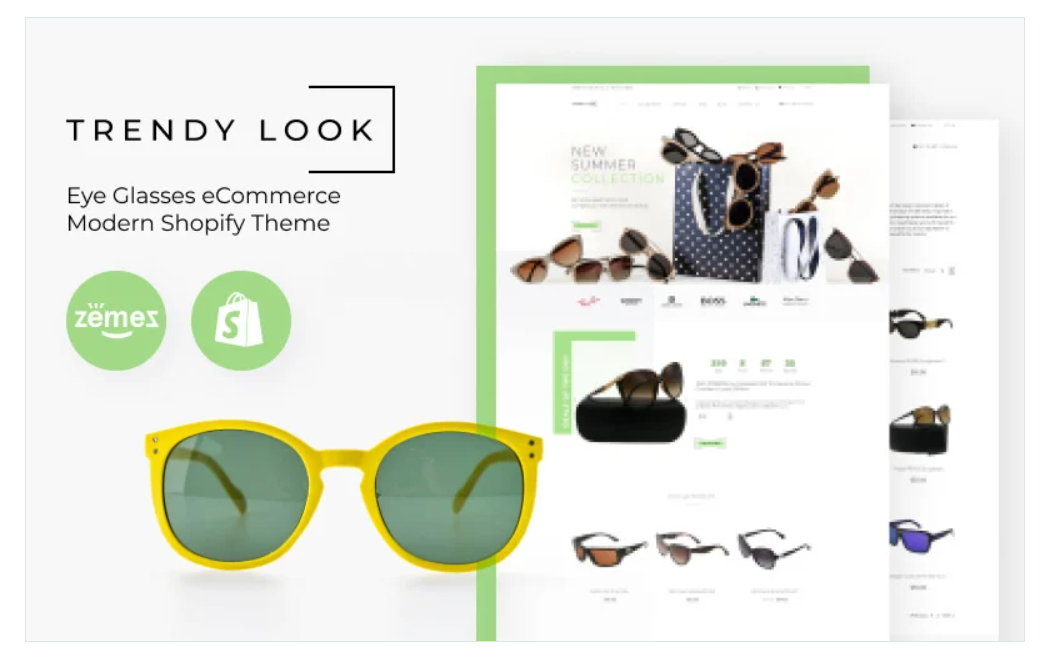 Trendy Look - Eye Glasses уCommerce Modern Shopify Theme