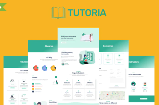 Tutoria - Education & Online Courses Elementor Template Kit